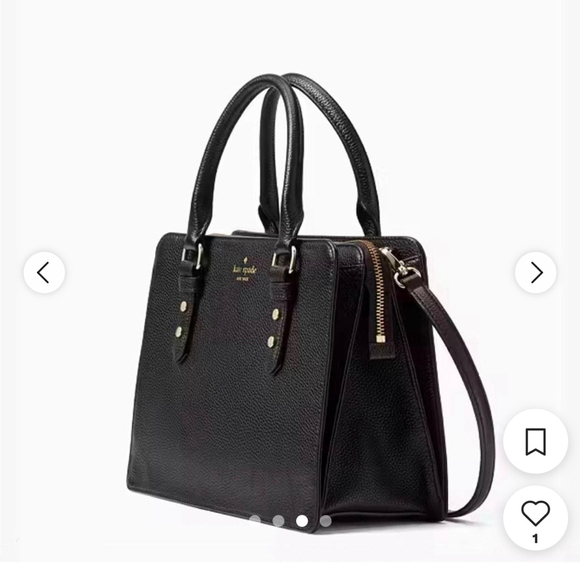 Kate Spade New York Mulberry Street Lise Black Leather Satchel Crossbody - Picture 4 of 15